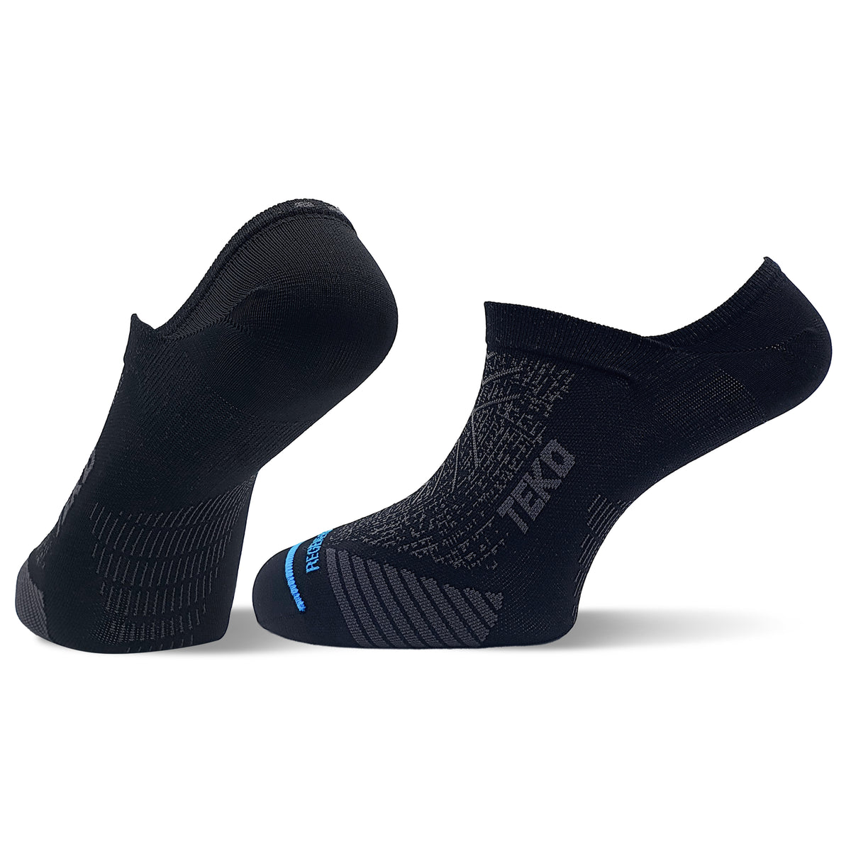 TEKO eco RUN 1.0 NO-SHOW Ultralight Running Socks - 2 PAIR PACK