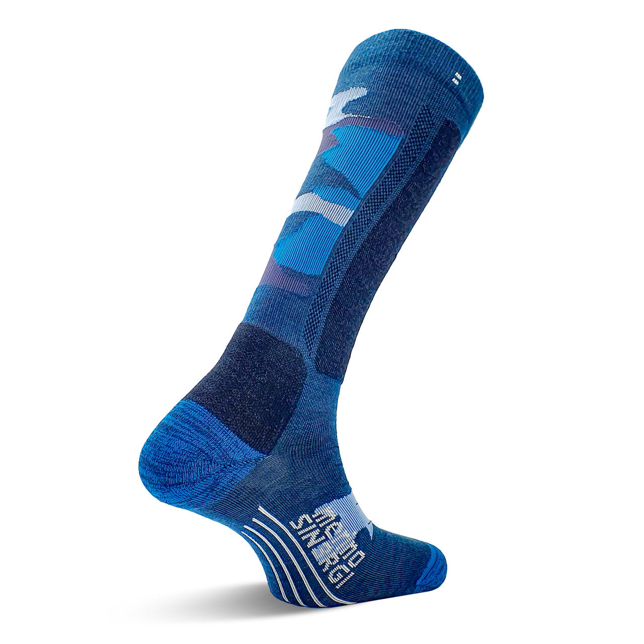 TEKO eco SKI 2.0 MERINO All-Mountain Light Cushion SKI & Snowboard Socks Large / Blue Camo