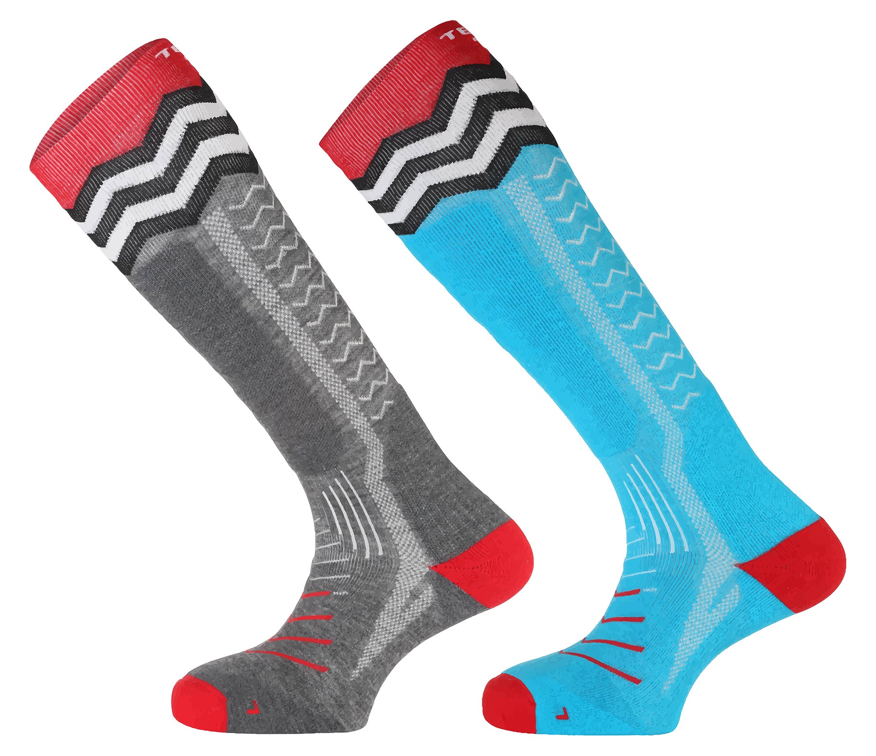 Race Sport Socks Ski Socks Snowboard Socks Cushion Knee High Socks - MM- Socks - Wundersocks
